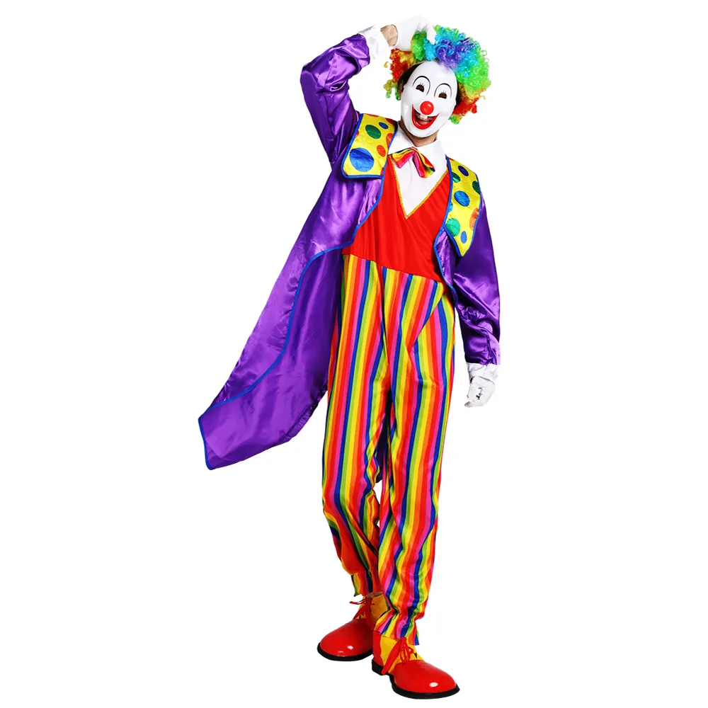 Funny Clowns Costumes Halloween Party Carnaval Cirque Cosplay Costume Joker Stage Cosplay Pour Adulte