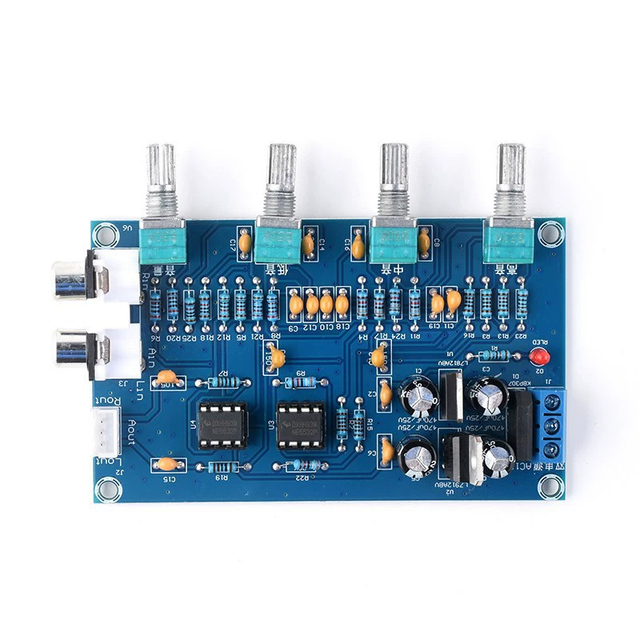 XH-M164 NE5532 Stereo Pre-amp Preamplifier Tone Board Audio 4 Channels Amplifier Module 4CH Control Circuit Telephone Preamp