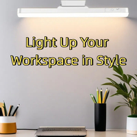 Lampe de bureau LED magnétique moderne, rechargeable par USB, lumière d'armoire à intensité variable, 3 modes de couleur, lampe de lecture protectrice pour les yeux, pour étudiants, dortoirs et bureaux