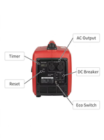HR-12505 2000W 24V DC Leiser Inverter-Benzingenerator für Schwerlast-LKW-Standklimaanlagen, tragbarer Mini-Benzingenerator