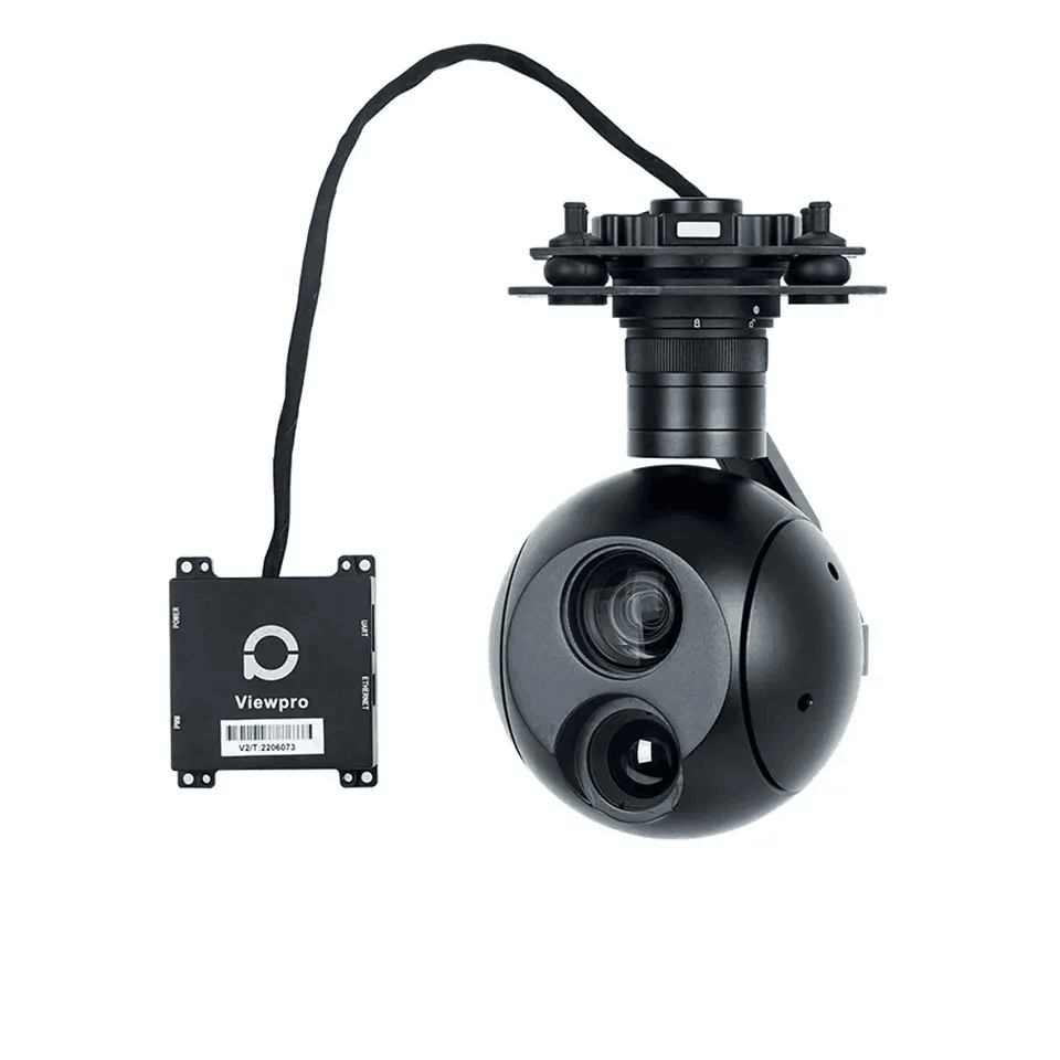 فيوبرو A10T 3 محور الطائرة بدون طيار Gimbal 640x512 مستشعر الحرارة 10x مستشعر مزدوج خفيفة الوزن AI تتبع التخطيط مسح كاميرا بحث