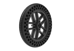 Roues de fauteuil roulant Nedong 10x1.5, pneus pleins, antichoc, légers, en TPE, sans air, pour une utilisation quotidienne. - Product Image 3