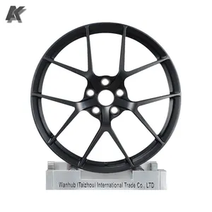 Wangu 5x120 5x112 16 17 18 19 20 21 22 Inch Black Full Coating Bbs Wheels Aluminium Alloy Forged Rims For Ri-d Customized