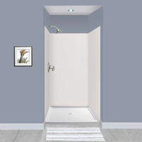 Surface de douche en acrylique solide moderne Surround Bathshower Wall Back Bathroom Shower Surround