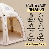 Nouvelle tente abri gonflable tubulaire en coton double couche quatre saisons, deux chambres, modèle LY-4 de la marque DY, la plus vendue