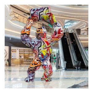 Giardino personalizzato paesaggio geometrico dipinto di vetro scultura animale modello blocco decorazione di superficie immobiliare grandi ornamenti - Product Image 1