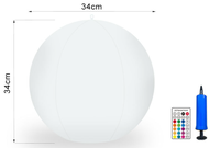 Ballon lumineux LED d'extérieur multicolore avec télécommande Panneau solaire magique Boule gonflable Mini lumières Electronique grand public