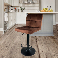 Tabourets de bar en gros, chaises de cuisine, chaises d'îlot de cuisine, tabourets de bar réglables en hauteur avec design en velours