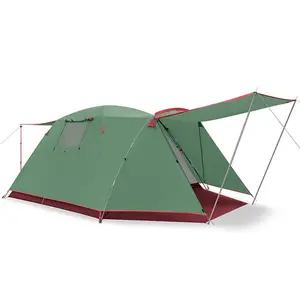 Waterproof Sunproof Double Foyer Outdoor Tent Aluminum-Pole Four-Season Mountain Climbing Tent House Multiple Use Modes Summer