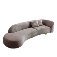 Sofá Seccional Modular Color Camel, Sofás de Corduroy Tipo Nube para Sala de Estar, Sofás Seccionales Modernos Tipo Nube para Dormitorio, Apartamento