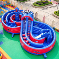 Parcours d'obstacles gonflable pour adultes, château gonflable géant commercial, jeu pour enfants et adultes, parcours d'obstacles, activités sportives