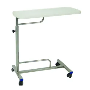 Chinese Supplier Hospital Furniture Adjustable Movable Over Bed Table for Patient