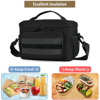Sac à déjeuner tactique pour hommes, femmes et adultes, boîte à lunch isotherme, grand sac isotherme durable et étanche pour le travail, le bureau et les voyages
