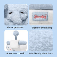 Jouet en peluche personnalisé en coton PP rembourré, éléphant de bain moussant - Peluche super douce, adorable poupée avec oreilles mobiles - Cadeau pour enfants et bébés