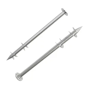 <b>Ground</b> Mount System Of Four Blades Screw Piles metal <b>ground</b> <b>spike</b> pole anchor From V-coating Vietnam - Product Image 1
