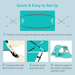 Carpa de Playa para Acampar, Refugio Solar para 4 Personas, Toldo de Plástico, Carpa Automática Personalizada de Fibra de Vidrio, Carpa de Lujo para Exteriores al por Mayor - Product Image 5