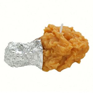 Bougie parfumée créative en cire de paraffine en forme de cuisse de poulet frit pour anniversaire, mariage, Thanksgiving, Noël - Product Image 1