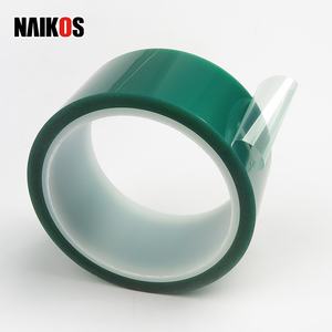 Cinta adhesiva multiusos de silicona de poliéster PET verde de alta temperatura para uso industrial - Product Image 2