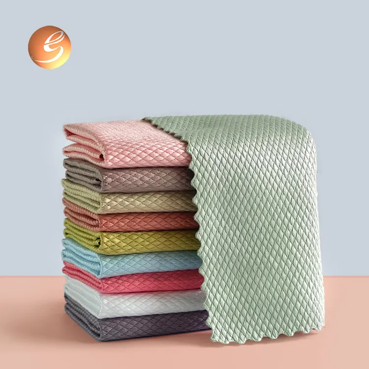 Household Cleaning Fish scale cloth clothes cleaning cloth Wine Glass Polishing microfiber Towels cleaning cloth