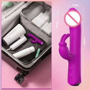 Vibratore <span class=keywords><strong>Rabbit</strong></span> per Punto G e Clitoride, 12 Frequenze, in <span class=keywords><strong>Silicone</strong></span> Impermeabile Ricaricabile, Giocattolo per Adulti - Product Image 5