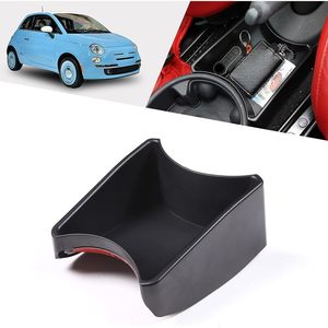 Boîte de rangement pour console centrale de voiture, pour Fiat 500, organisateur de console centrale avec compartiment porte-gobelet - Product Image 4