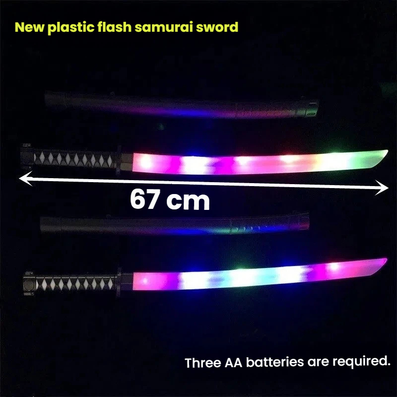 Épée de samouraï lumineuse et colorée