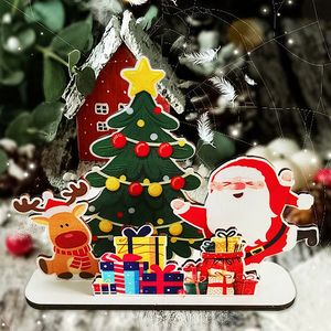 Adorno Navideño de Madera, Bonito y Tridimensional, Decoración de Escritorio, Artesanía de Madera - Product Image 4