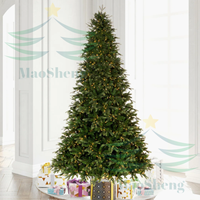 Sapin de Noël artificiel en cèdre de 3,6 m de haut, de haute qualité, coloré et éclairé, en matériaux PE+PVC, fournisseur en gros OEM