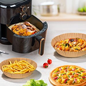 LFGB Air Fryers Oven <b>Baking</b> Tray Fried Chicken Basket Mat Airfryer Pot Round Grill Pan Accessories air Fryer Paper - Product Image 5