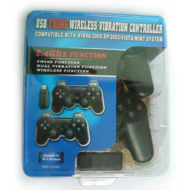 RALAN Wireless Dual PC Twin USB Gamepad 2.4g Vibration 10 Metre Control Game Controller