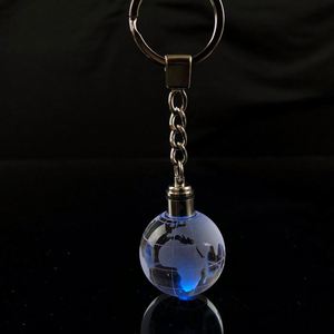 Llavero de Cristal con Luz LED, Llavero de Cristal con Forma de Balón de Fútbol o Baloncesto para Regalo, Souvenir y Promoción, Venta al Por Mayor - Product Image 4