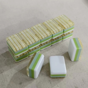 4 Layer Navy Blue American Mahjong Tiles 160 Pcs Luxury Acrylic Engraved Complete Set - Product Image 5