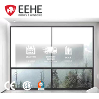 Fenêtres coulissantes en verre EEHE certifiées CE, à rupture de pont thermique, coupe-vent, anti-moustiques, en aluminium à treillis, fenêtre coulissante en aluminium