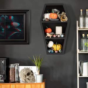 Estantería de madera para ataúd escalofriante, decoración gótica con gancho dentado, organizador colgante de <span class=keywords><strong>Horror</strong></span> - Product Image 6