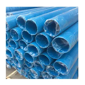 110-355Mm Abu-abu atau Biru Berlubang Upvc Pengeboran Sumur Air Casing Borewell Slot Layar Slotte Pipa Pvc untuk Air Dalam Bertepi