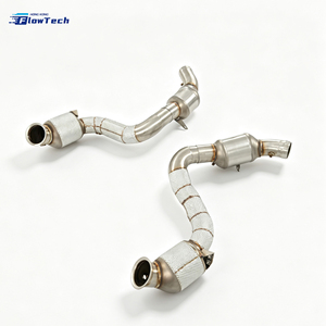 Tuyau d'échappement en acier inoxydable 304 de haute qualité pour Mercedes C63 C63S W205 M177 4.0L V8 Biturbo, haute performance, montage direct avec bouclier thermique - Product Image 3