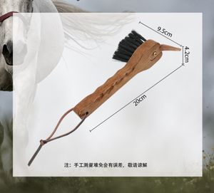 Pet escova casco madeira escolher com escova cavalo grooming equipamento ferramenta - Product Image 3