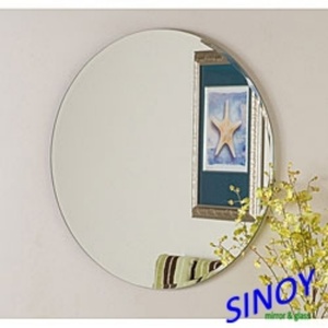 Diamond-Studded 4mm Beveled Aluminum Custom Size High-End <b>Wall</b> <b>Mirror</b> Round Pattern Tempered Glass Decoration <b>Mirror</b> - Product Image 4