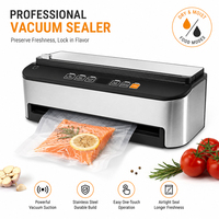 Machine de mise sous vide entièrement automatique 80Kpa avec coupe-rouleau intégré, sacs et rouleaux offerts pour scellage sous vide en mode sec et humide