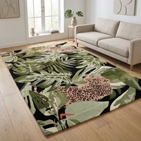 Tapis d'appoint en acrylique pour salon, motif léopard, décoration de salle à manger, vente en gros
