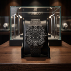 AMBER JEWELS นาฬิกาควอทซ์สุดหรู 46 มม. ตัวเรือนทรงกลม ดีไซน์โปร่งใส คริสตัลอินเดีย อนาล็อก วินเทจ กันน้ำ นาฬิกาแฟชั่นสำหรับทุกเพศ - Product Image 2