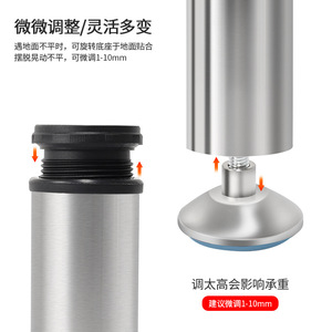 Stainless Steel Furniture <b>Leg</b> 50x50 Brushed Heavy Duty <b>Table</b> Support Minimalist Design Living Room Use - Product Image 2