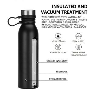 กระติกน้ำสุญญากาศสแตนเลสแบบพกพา ปากแคบ ดีไซน์ยอดนิยม เก็บความร้อน-เย็น - Product Image 3