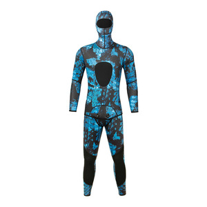 New 3mm Two-Piece Neoprene <b>Fish</b> Hunting Camouflage Wetsuit with Hood for Surfing-4/3 - Product Image 2