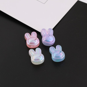 ลูกปัดอะคริลิกรูปกระต่ายน่ารัก สีสุ่ม สำหรับทำสร้อยข้อมือ ชาร์มเรซิ่นพลาสติก ฤดูใบไม้ผลิ 2025 ผลิตจากเมืองอี้หวู่ - Product Image 2