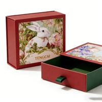 Boîte cadeau en carton rigide écologique, recyclable, portable et personnalisable pour 2 bouteilles de vin avec impression CMYK/couleur