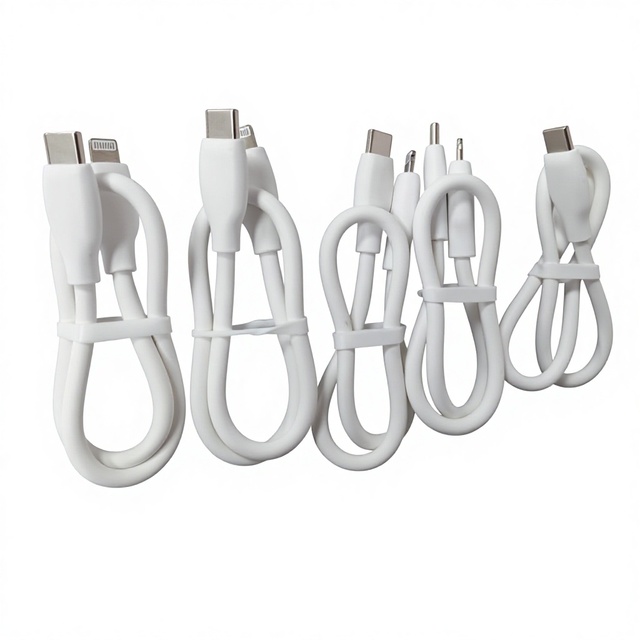 30cm 3A Fast Charging Type-C to iPhone Cable Pure Copper TPE Cord for Phones Computers Power Banks