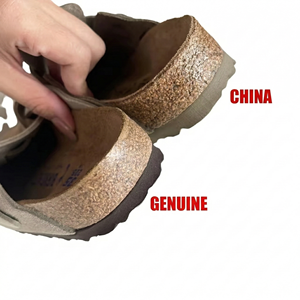 Sandalias <span class=keywords><strong>Birkenstock</strong></span> Boston de punta abierta con <span class=keywords><strong>plataforma</strong></span> de corcho y cuero vacuno, material superior de gamuza, transpirables y con efecto masajeador. - Product Image 5