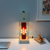 Lanterne LED portable sculpturale rechargeable haut de gamme, écologique, en résine peinte à la main, logo personnalisable pour cadeaux d'entreprise