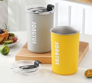 Stainless Steel Vacuum Insulated Double Layer Coffee <b>Cup</b> <b>Reusable</b> Travel Mug Custom Logo Portable Water Tumbler Leakproof - Product Image 6